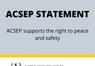 ACSEP supports the right to peace and safety